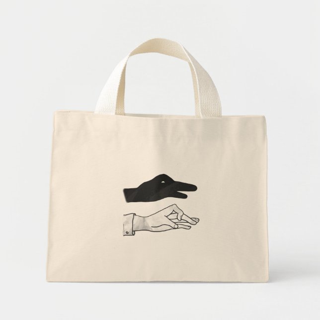 Bolso De Tela Diminuto Hand Silhouette Duck (Frente)