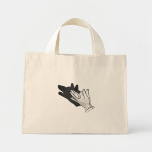 Bolso De Tela Diminuto Hand Silhouette Wolf