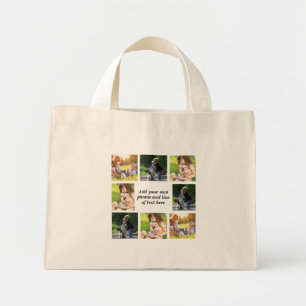 Bolso De Tela Diminuto Haz tu propio collage de fotos y texto