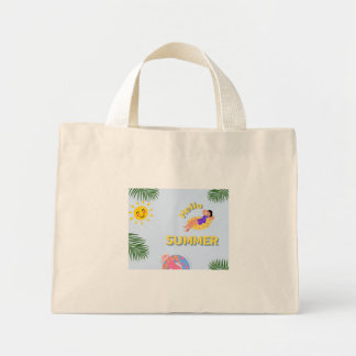 Bolso De Tela Diminuto Hello summer tote bag