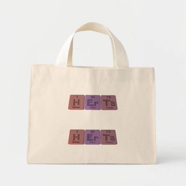 Bolso De Tela Diminuto Herta como hidrógeno Erbium Tantalum (Frente)