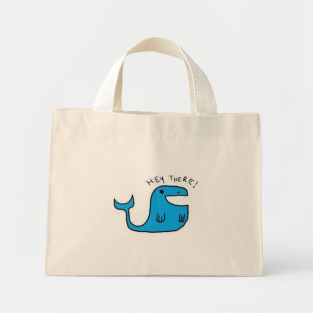 Bolso De Tela Diminuto Hola, aquí. (Frente)
