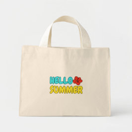 Bolso De Tela Diminuto Hola Tiny Tote de Verano