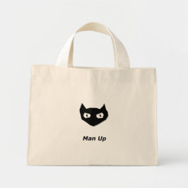 Bolso De Tela Diminuto Hombre del gato arriba