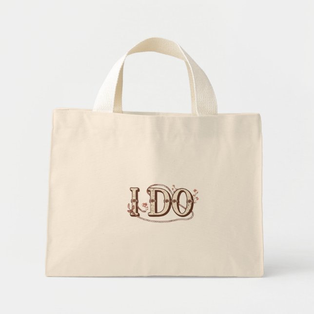 Bolso De Tela Diminuto I Do Bride Tote Bag (Frente)