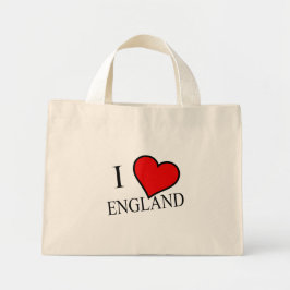 Bolso De Tela Diminuto I Heart England bk ttcnt