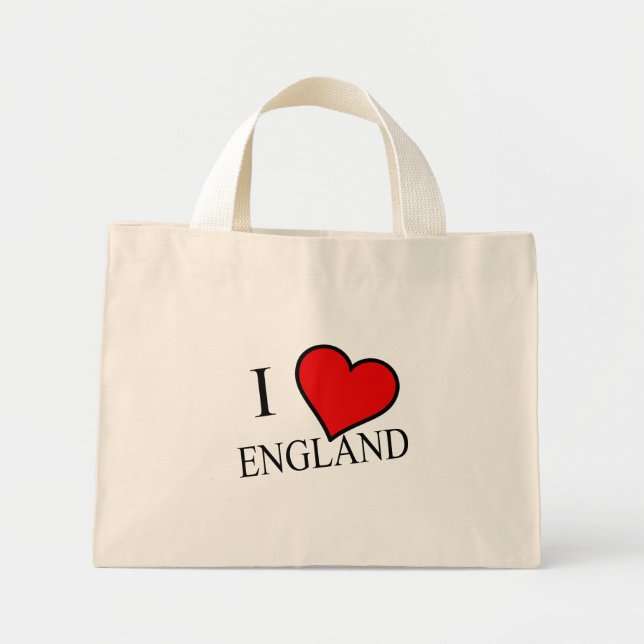 Bolso De Tela Diminuto I Heart England bk ttcnt (Frente)