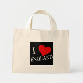 Bolso De Tela Diminuto I Heart England con tcnt