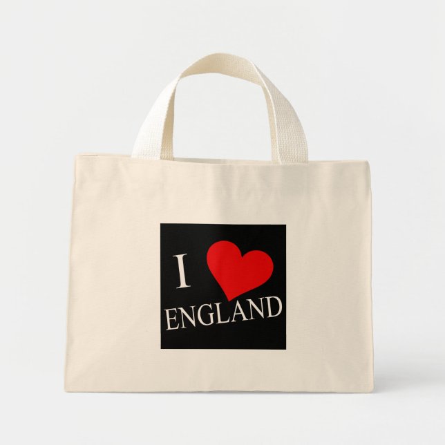 Bolso De Tela Diminuto I Heart England con tcnt (Frente)