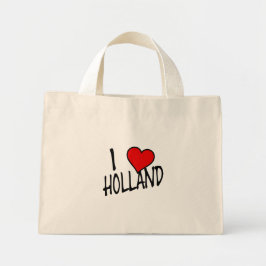 Bolso De Tela Diminuto I Heart Holland bk ttcnt