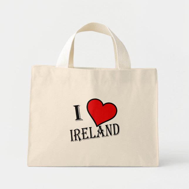 Bolso De Tela Diminuto I Heart Ireland bk ttcnt (Frente)