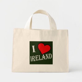 Bolso De Tela Diminuto I Heart Ireland con tcnt