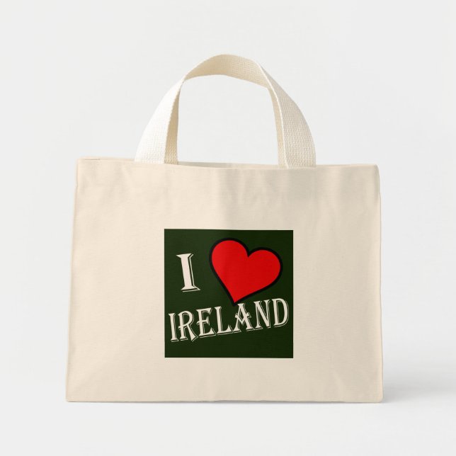 Bolso De Tela Diminuto I Heart Ireland con tcnt (Frente)