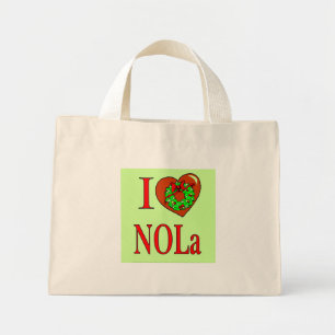 Bolso De Tela Diminuto I Heart (Love) NOLA,