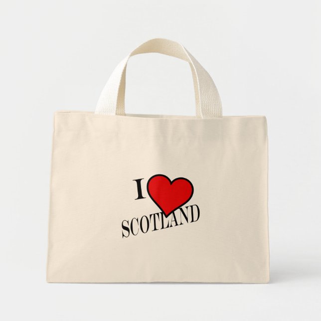 Bolso De Tela Diminuto I Heart Scotland bk ttcnt (Frente)