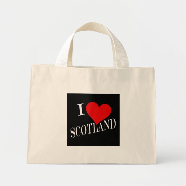 Bolso De Tela Diminuto I Heart Scotland con tcnt (Frente)