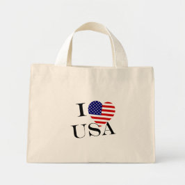 Bolso De Tela Diminuto I Heartflag USA bk ttcnt