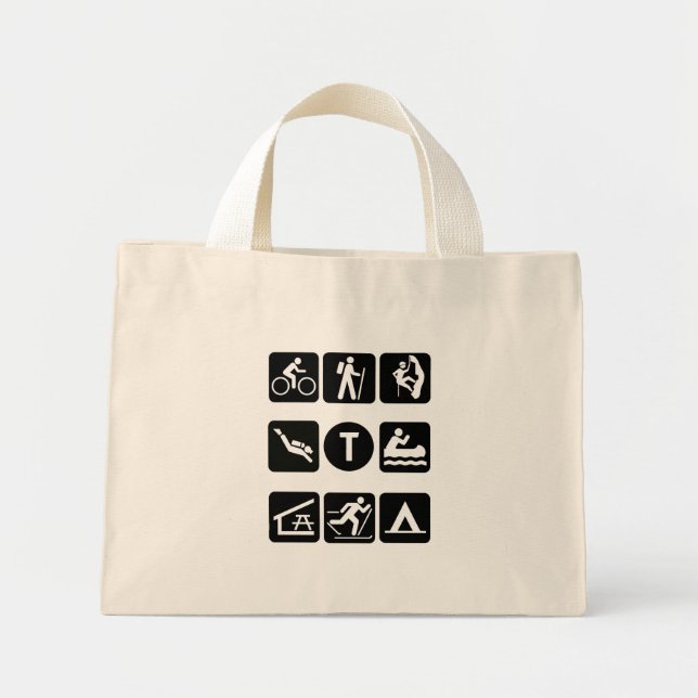 Bolso De Tela Diminuto Iconos clásicos (Frente)