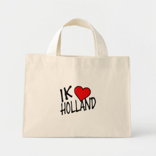 Bolso De Tela Diminuto Ik Heart Holland bk ttcnt