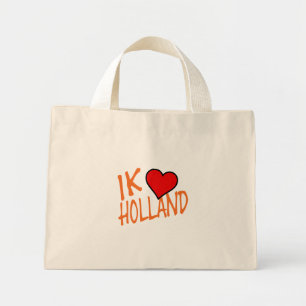 Bolso De Tela Diminuto Ik Heart Holland o ttcnt