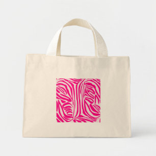 Bolso De Tela Diminuto Impresión de cebra rosa