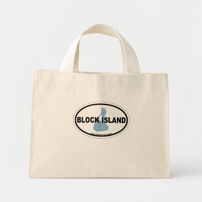 Bolso De Tela Diminuto Isla Bloque. (Frente)
