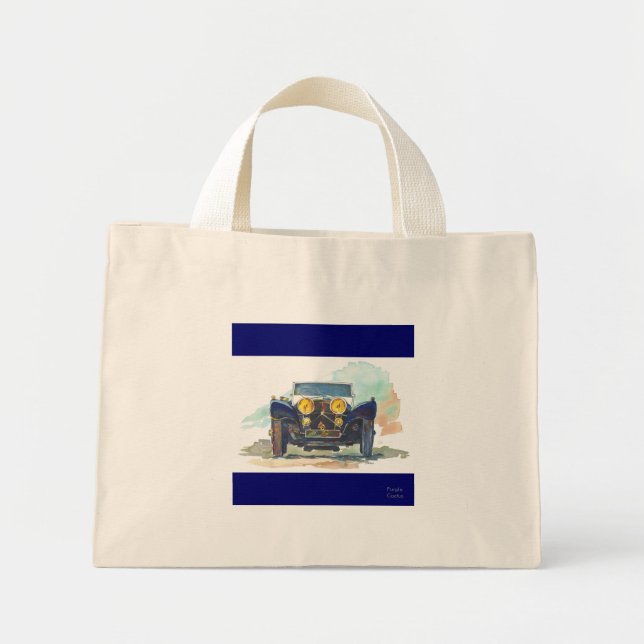 Bolso De Tela Diminuto Jaguar SS-100 (Frente)