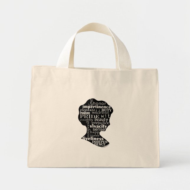 Bolso De Tela Diminuto Jane Austen Chica Tote Bag (Frente)