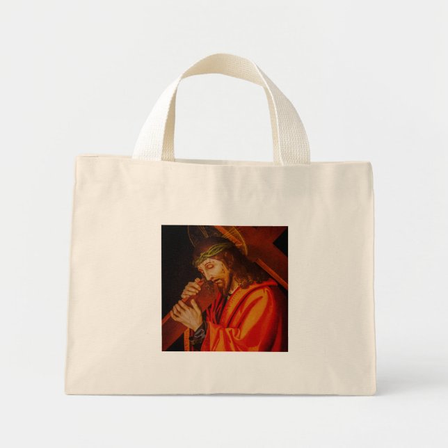 Bolso De Tela Diminuto Jesus carrying the cross tote bag (Frente)