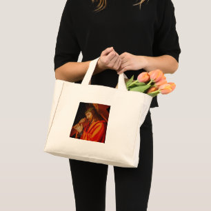 Bolso De Tela Diminuto Jesus carrying the cross toten bag