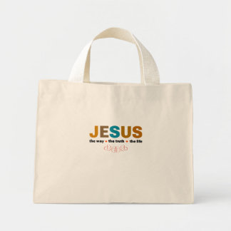 BOLSO DE TELA DIMINUTO JESÚS. EL CAMINO, LA VERDAD, LA VIDA.