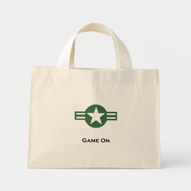 Bolso De Tela Diminuto Juego de EEUU en verde (Frente)