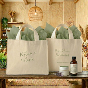 Bolso De Tela Diminuto Kit Restaurador Artisan Sage Nature's Uñas