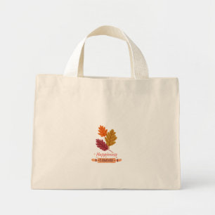 Bolso De Tela Diminuto la felicidad es casera diseño otoñal increíble