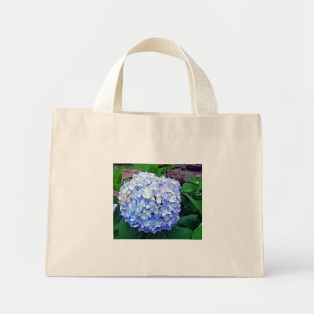 Bolso De Tela Diminuto La hidrangea azul (Frente)