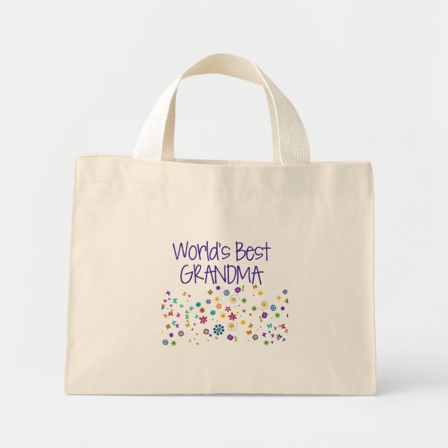Bolso De Tela Diminuto La mejor abuela del mundo (Frente)