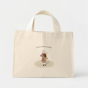 Bolso De Tela Diminuto "La práctica mantiene el perfecto" Mozart jugando