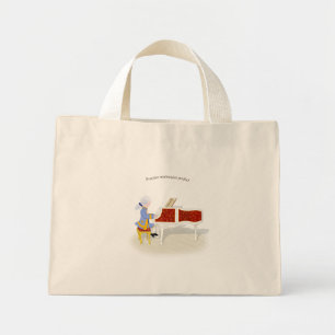 Bolso De Tela Diminuto "La práctica mantiene la perfección" Mozart juga