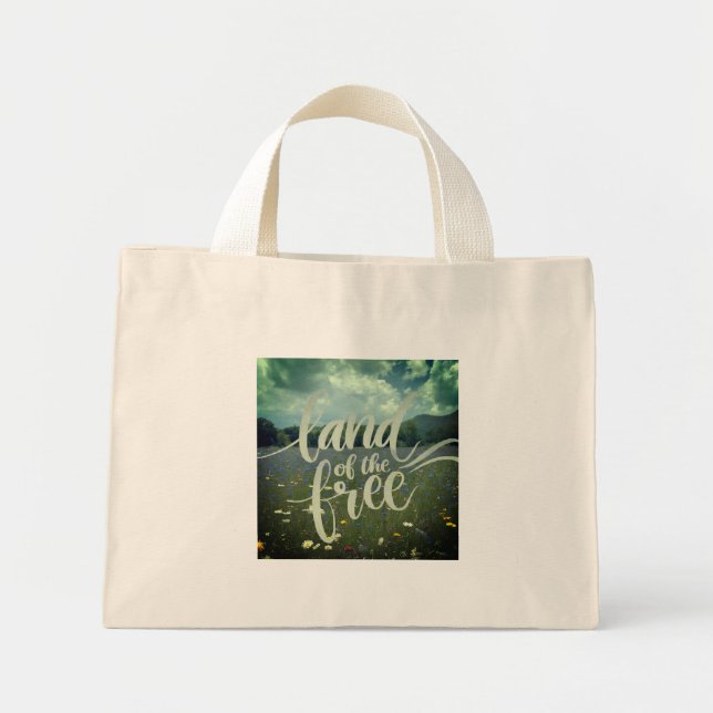 Bolso De Tela Diminuto La tierra de los libres (Frente)