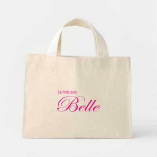 Bolso De Tela Diminuto La vie est belle