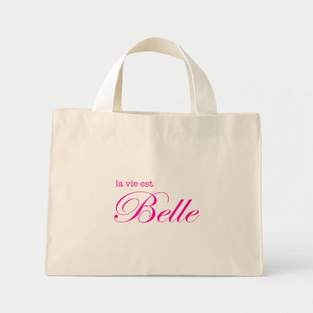 Bolso De Tela Diminuto La vie est belle (Frente)