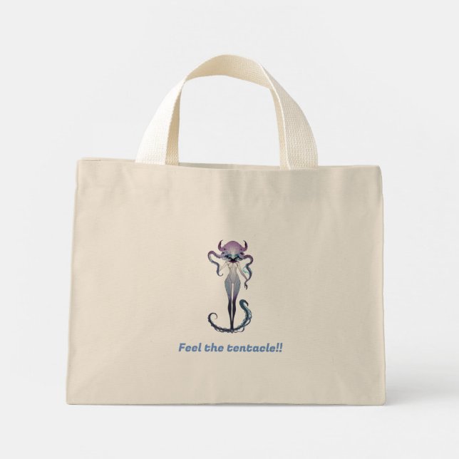 Bolso De Tela Diminuto Lady tentacle tote bag (Reverso)