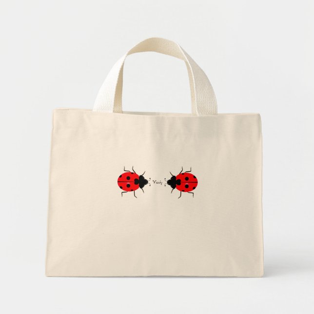 Bolso De Tela Diminuto Ladybug Adorable Pequeño, Presupuestario, Comercia (Frente)
