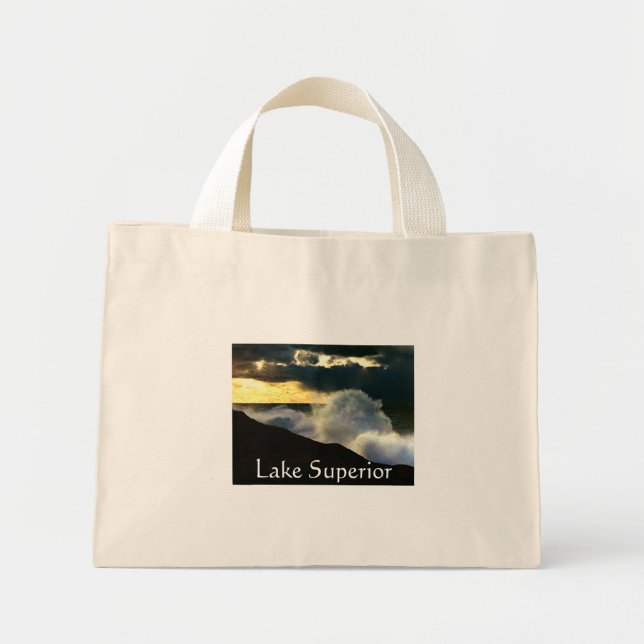 Bolso De Tela Diminuto Lago Superior (Frente)