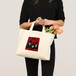 Bolso De Tela Diminuto las brujas negras chistosas asustan el truco o el 