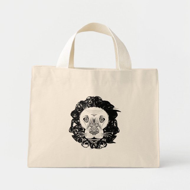 Bolso De Tela Diminuto León (Frente)