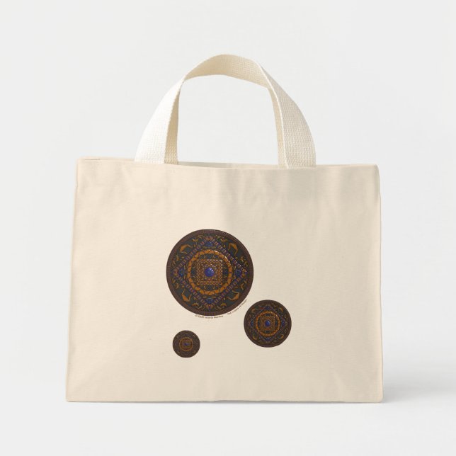 Bolso De Tela Diminuto Libra Mandala Tote Bag (Frente)