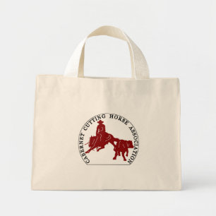 Bolso De Tela Diminuto Logo De Sac Cabernet CHA Naturel Bordeaux