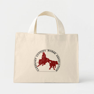 Bolso De Tela Diminuto Logo De Sac Cabernet CHA Naturel Bordeaux