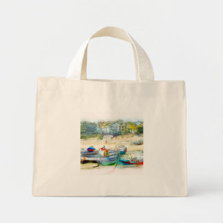 BOLSO DE TELA DIMINUTO LOS BARCOS COMO PINTURA